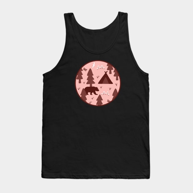 True North (Mahogany & Salmon) Tank Top by Cascade Patterns